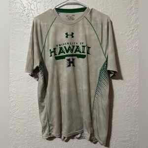 University of Hawaii Rainbow Warriors Under Armour Heat Gear T Shirt
Size Large